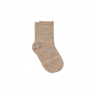 MP Cotton Rib Socks - All - Caffe Latte Melange | 100775 MP Cotton Socks