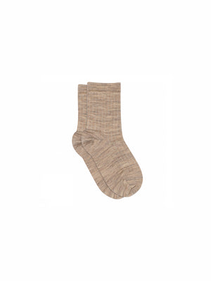 MP Cotton Rib Socks - All - Caffe Latte Melange | 100775 MP Cotton Socks