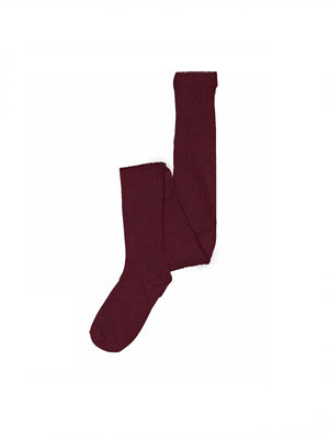 MP Wool Rib Tights - All - Burgundy | 100879 MP Wool tights