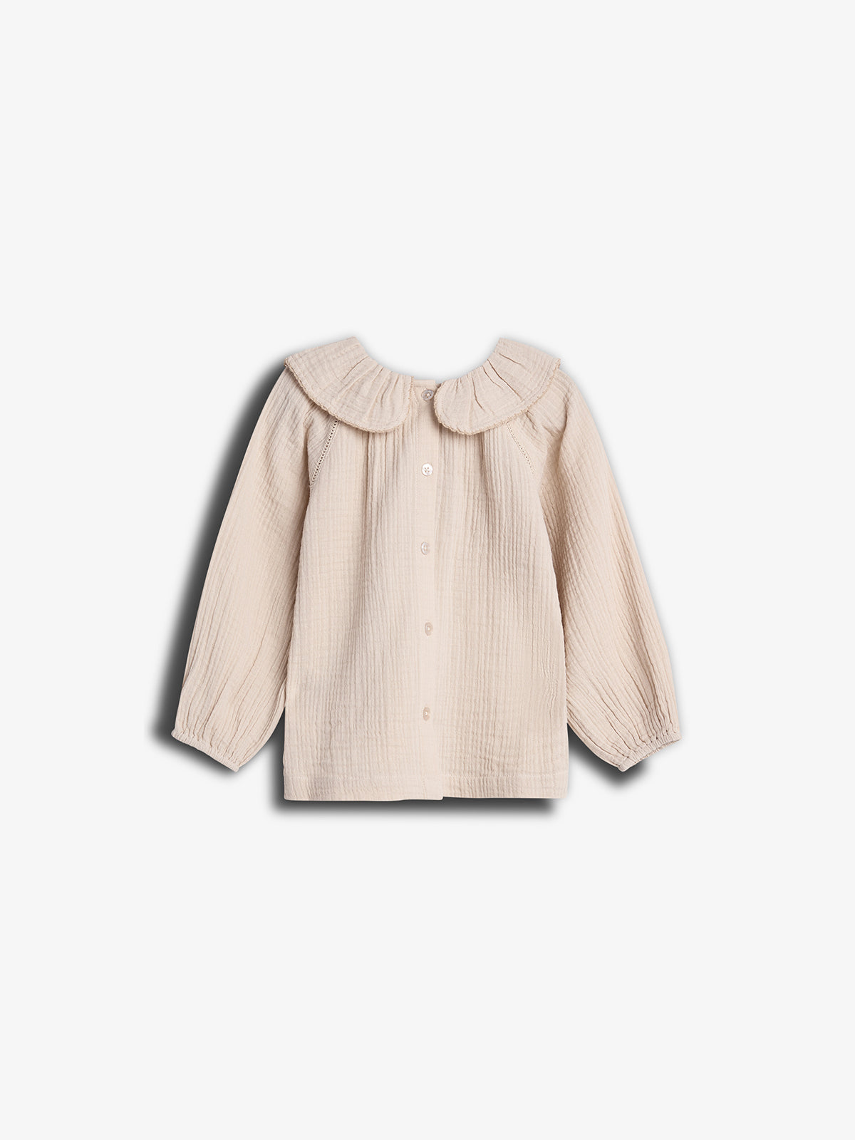 Muslin Collar Blouse - Kids - Light Beige | 100237 Ella