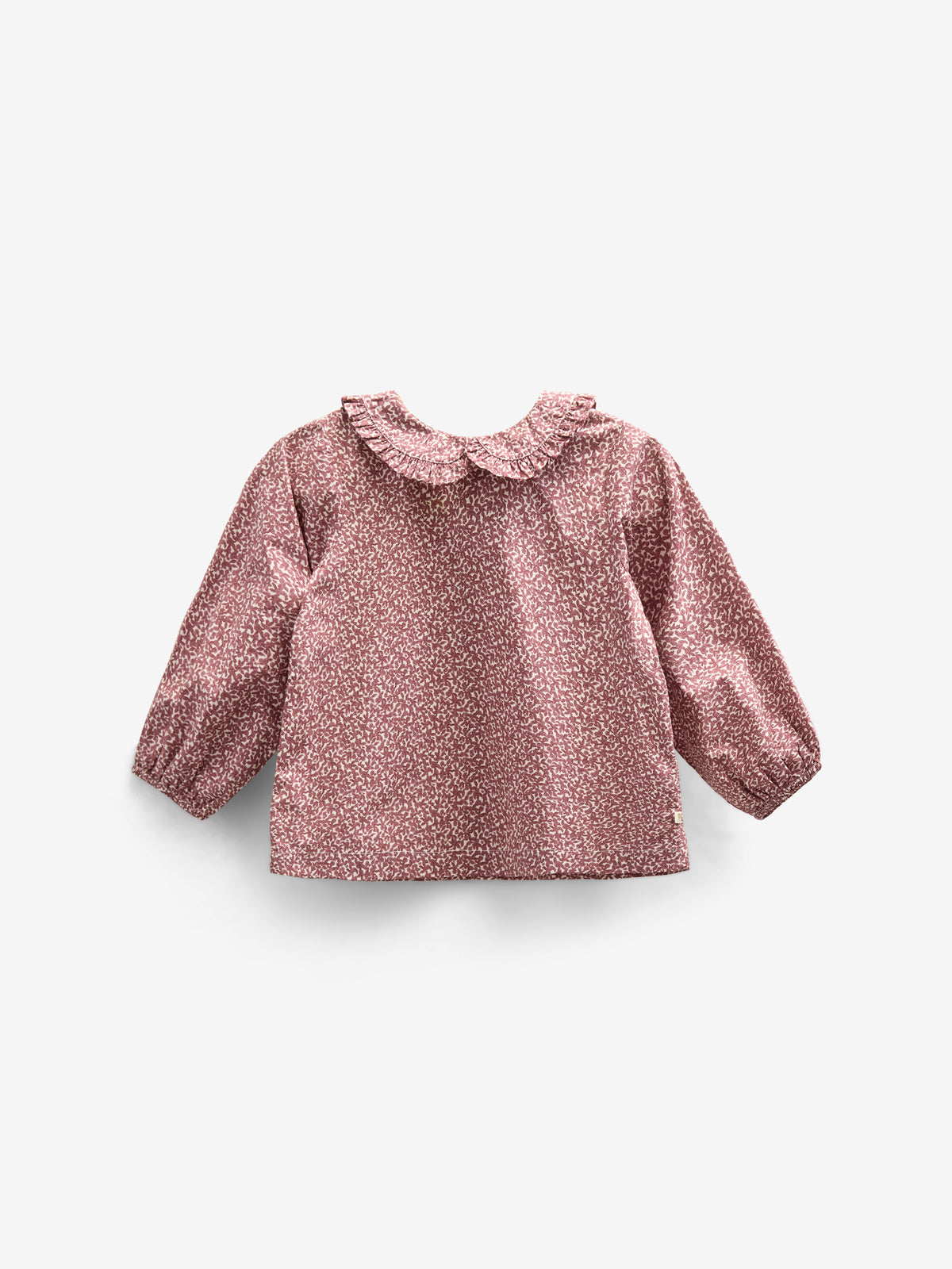 Printed Cotton Poplin Blouse with Collar - Kids - Vintage Red | 100799 Allie