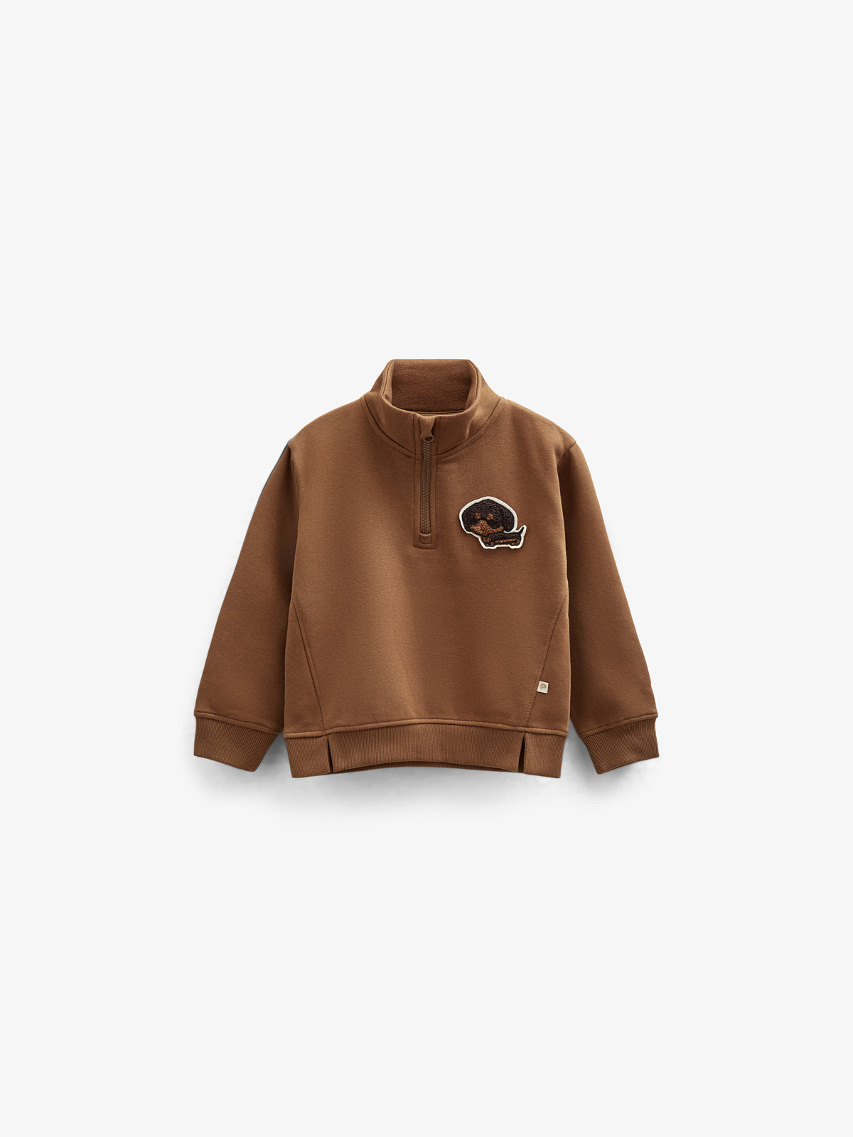 Half Zip Sweatshirt - Kids - Coffee | 100808 Tristan