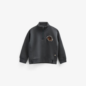 Half Zip Sweatshirt - Kids - Forest Green | 100810 Tristan