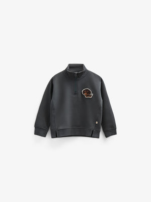 Half Zip Sweatshirt - Kids - Forest Green | 100810 Tristan