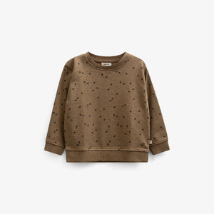 Jersey Crewneck with Print - Kids - Coffe Melange | 100821 Tyler