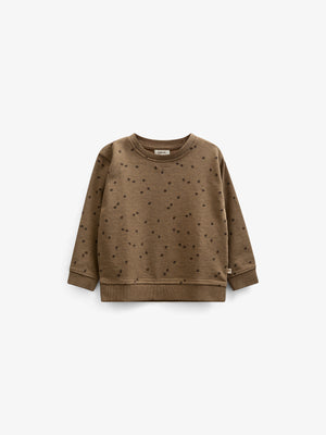 Jersey Crewneck with Print - Kids - Coffe Melange | 100821 Tyler