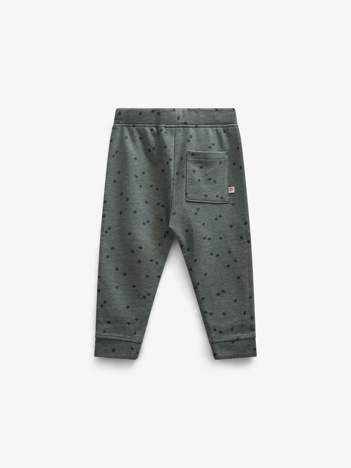 Jersey Joggers with Print - Kids - Dark Green Melange | 100822 Tyler