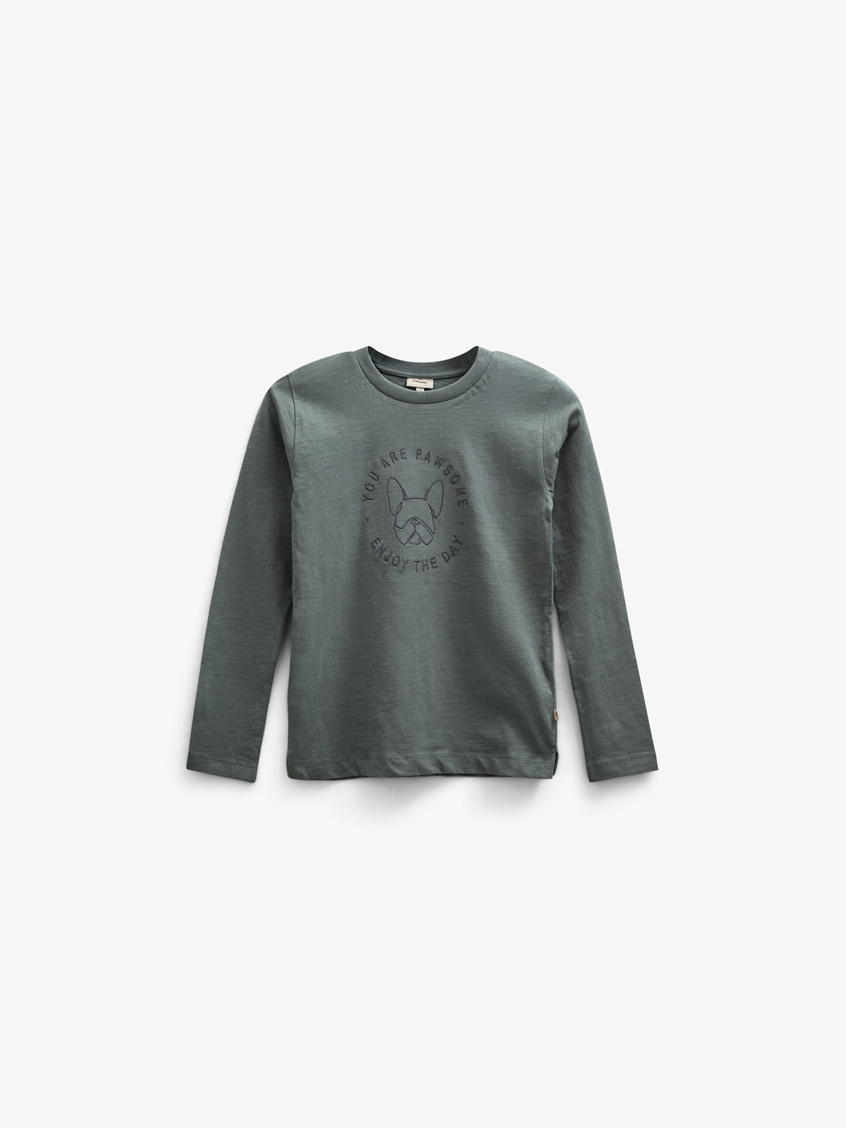 Long Sleeve Slub Jersey T-Shirt - Tween - Dusty Dark Green | 100835 Kevin