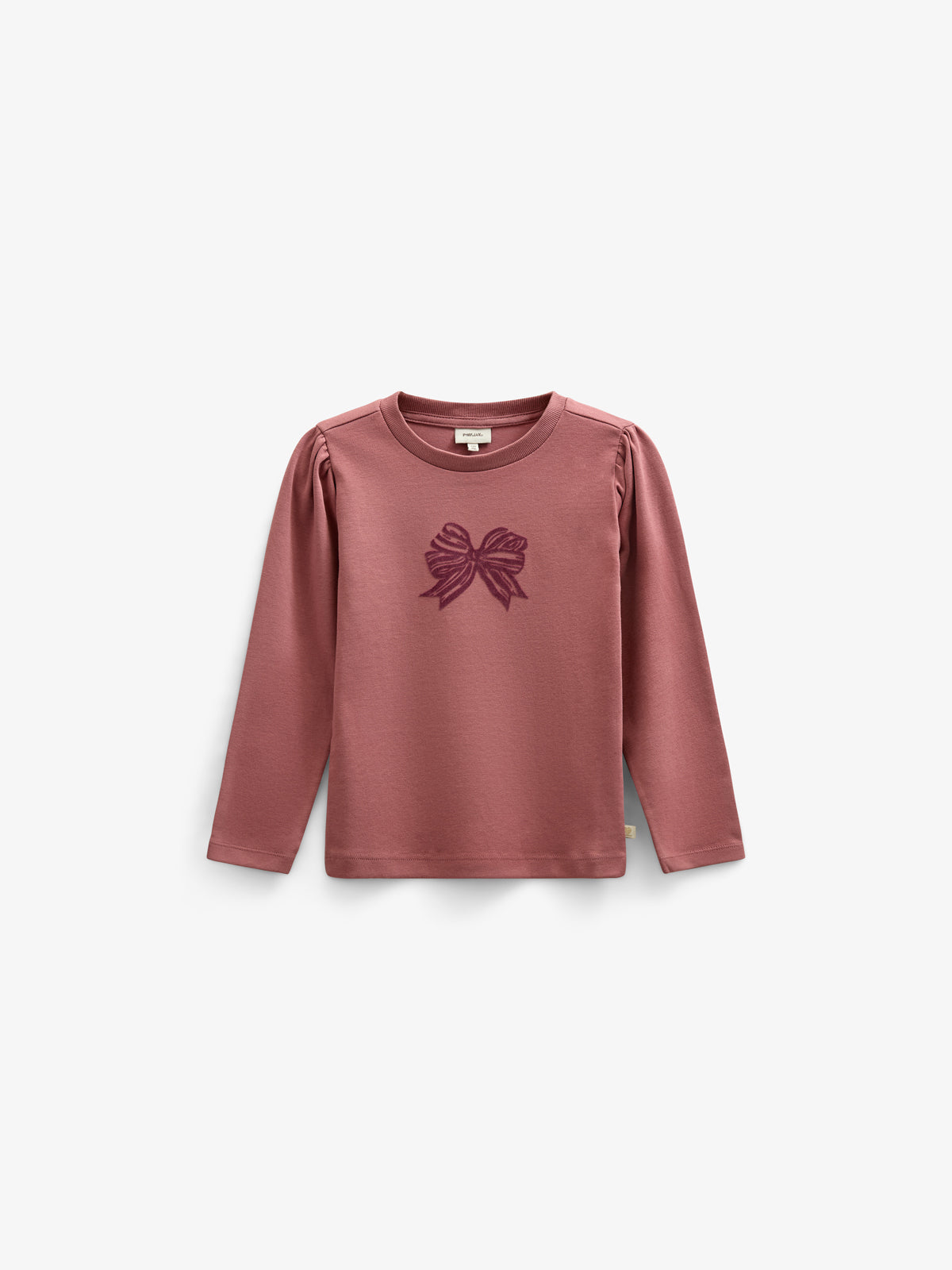 Long Sleeve Slub Jersey T-Shirt - Kids - Old Rose | 100846 Kendell