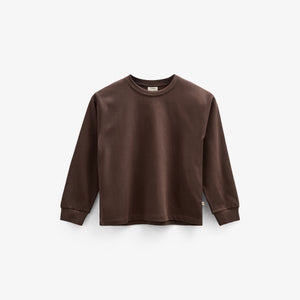 Oversized Long Sleeve T-shirt - Tween - Chocolate | 100852 August