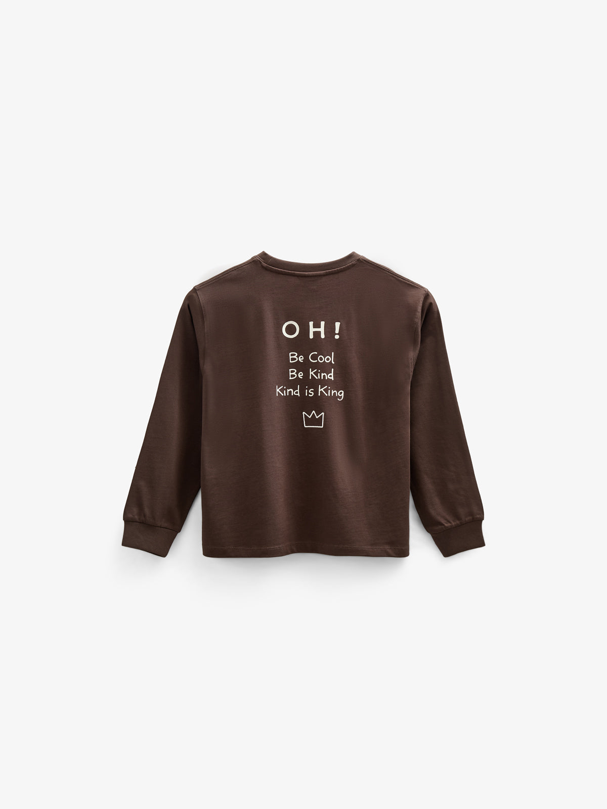 Oversized Long Sleeve T-shirt - Tween - Chocolate | 100852 August