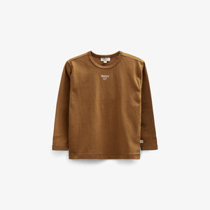 long sleeve T-shirt with Embroidery - Tween - Walnut | 100855 Brandon