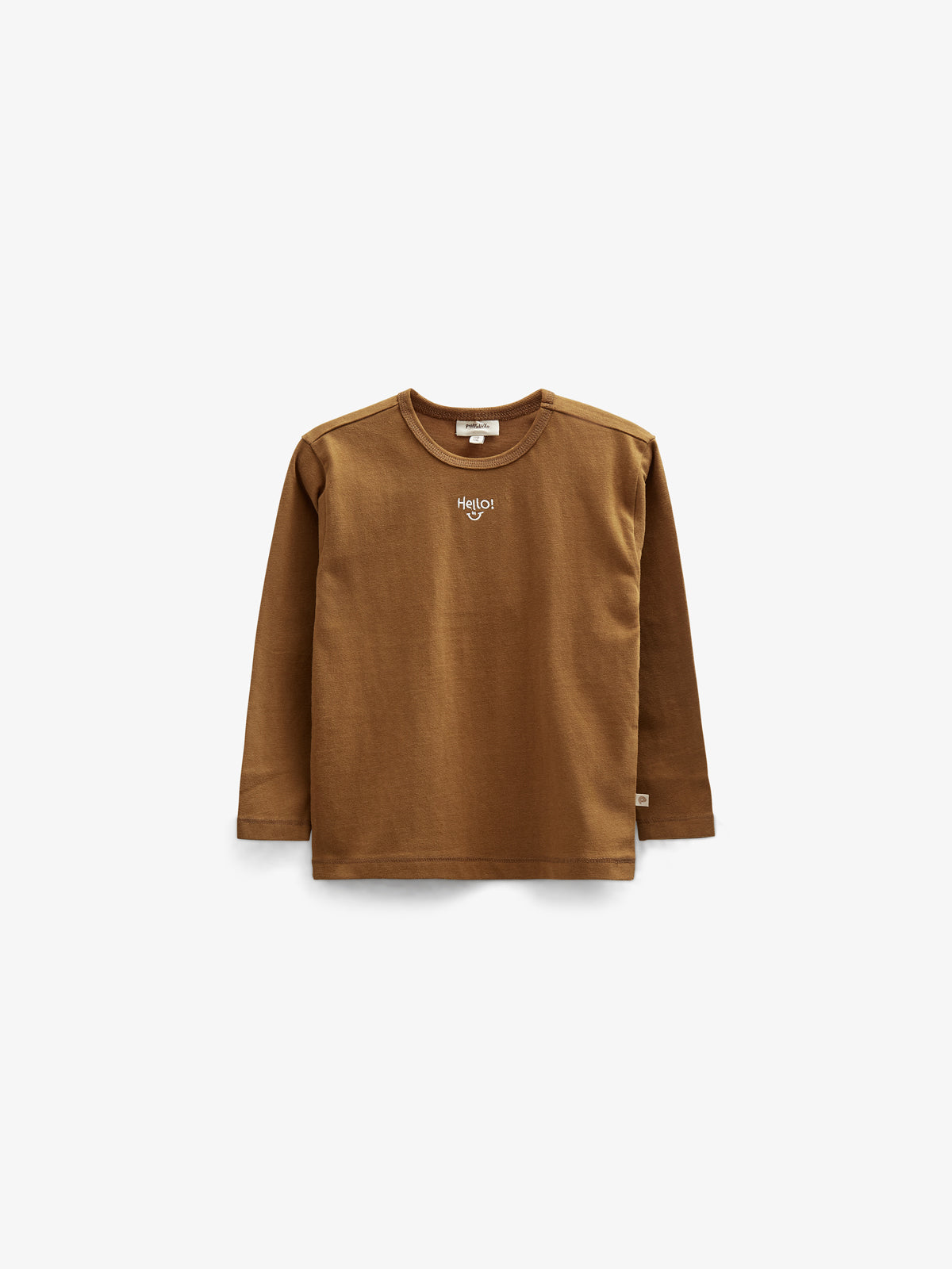 long sleeve T-shirt with Embroidery - Tween - Walnut | 100855 Brandon