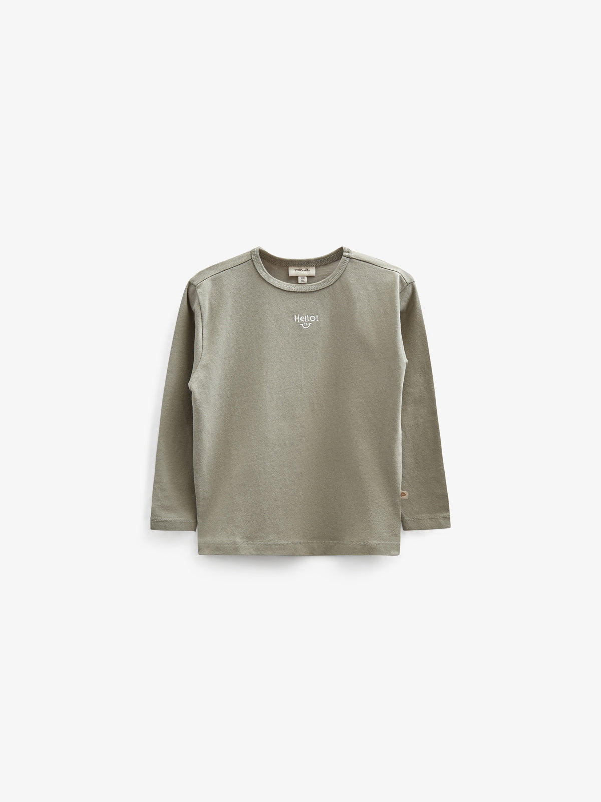 long sleeve T-shirt with Embroidery - Tween - Dusty Green | 100857 Brandon