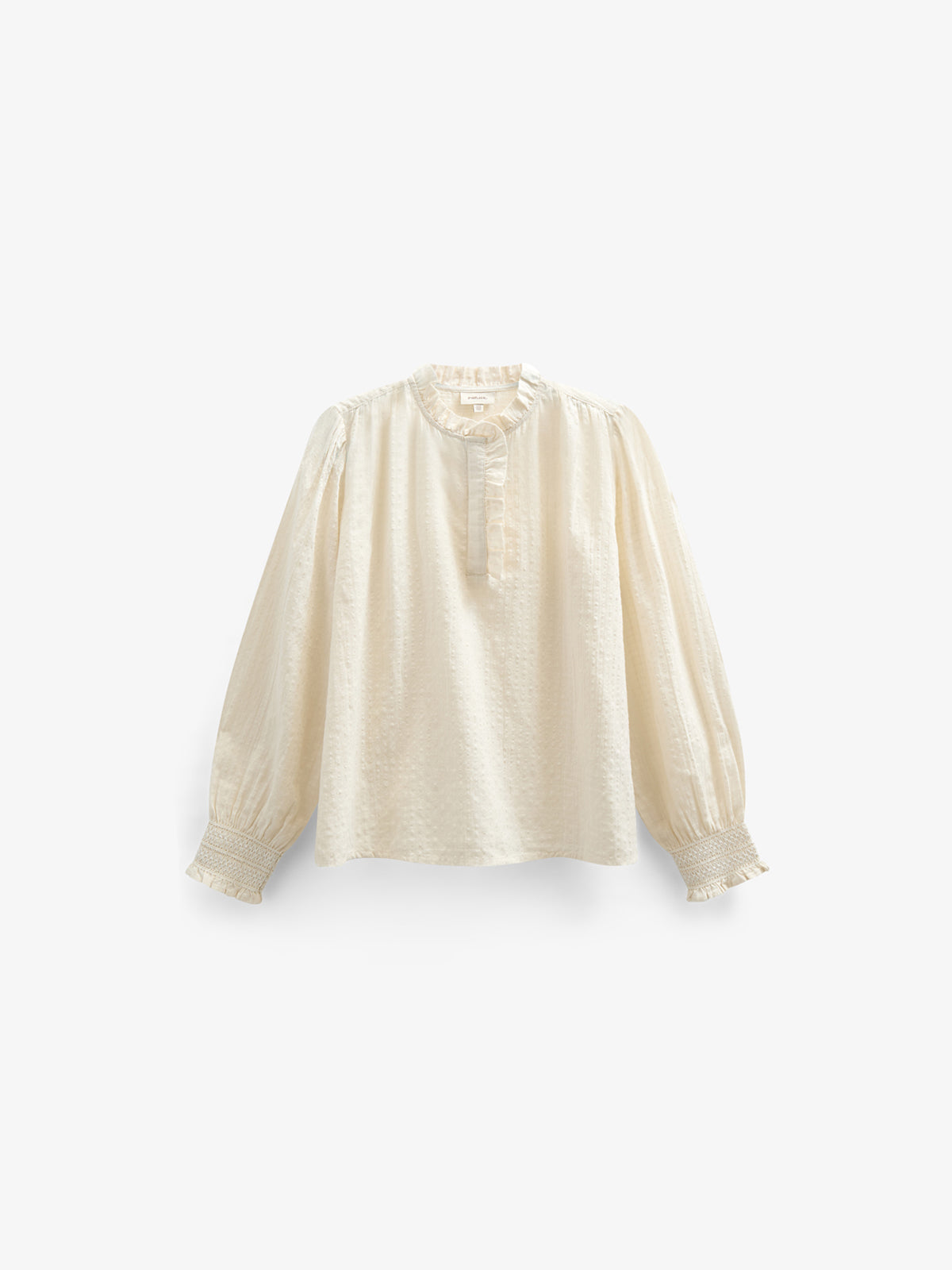 Cotton Blouse with Placket - Tween - Off White | 100880 Claire