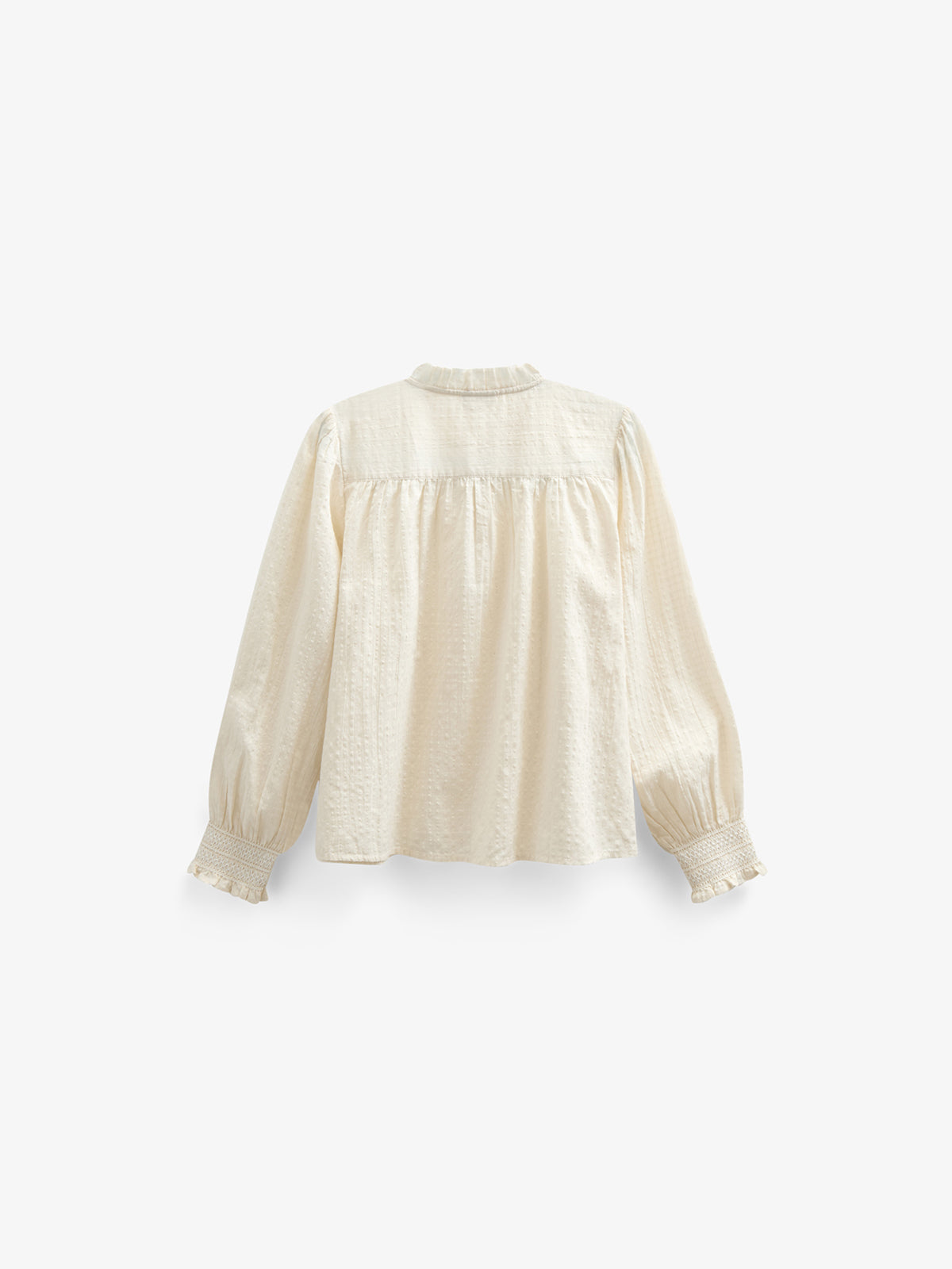 Cotton Blouse with Placket - Tween - Off White | 100880 Claire
