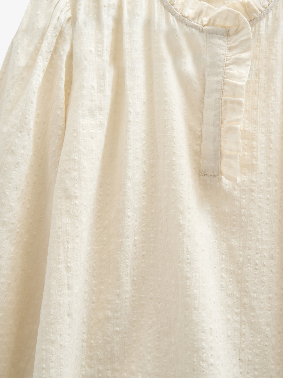 Cotton Blouse with Placket - Tween - Off White | 100880 Claire