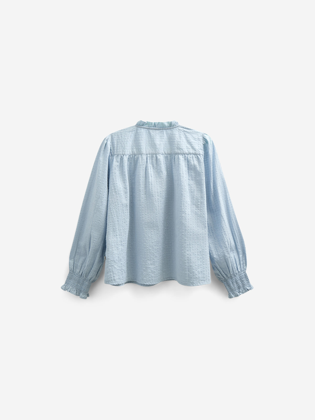 Cotton Blouse with Placket - Tween - Light Blue | 100882 Claire