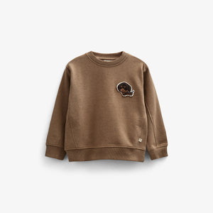 Crewneck Sweatshirt - Kids - Coffe Melange | 100890 Justin