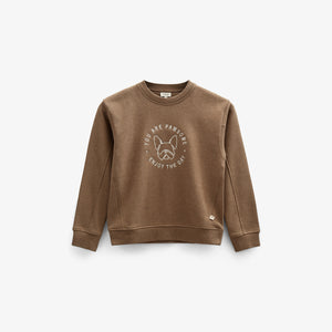 Crewneck Sweatshirt - Tween - Coffe Melange | 100891 Justin