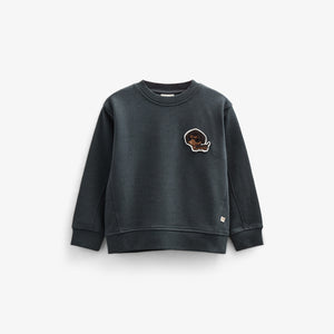 Crewneck Sweatshirt - Kids - Forest Green Melange | 100892 Justin