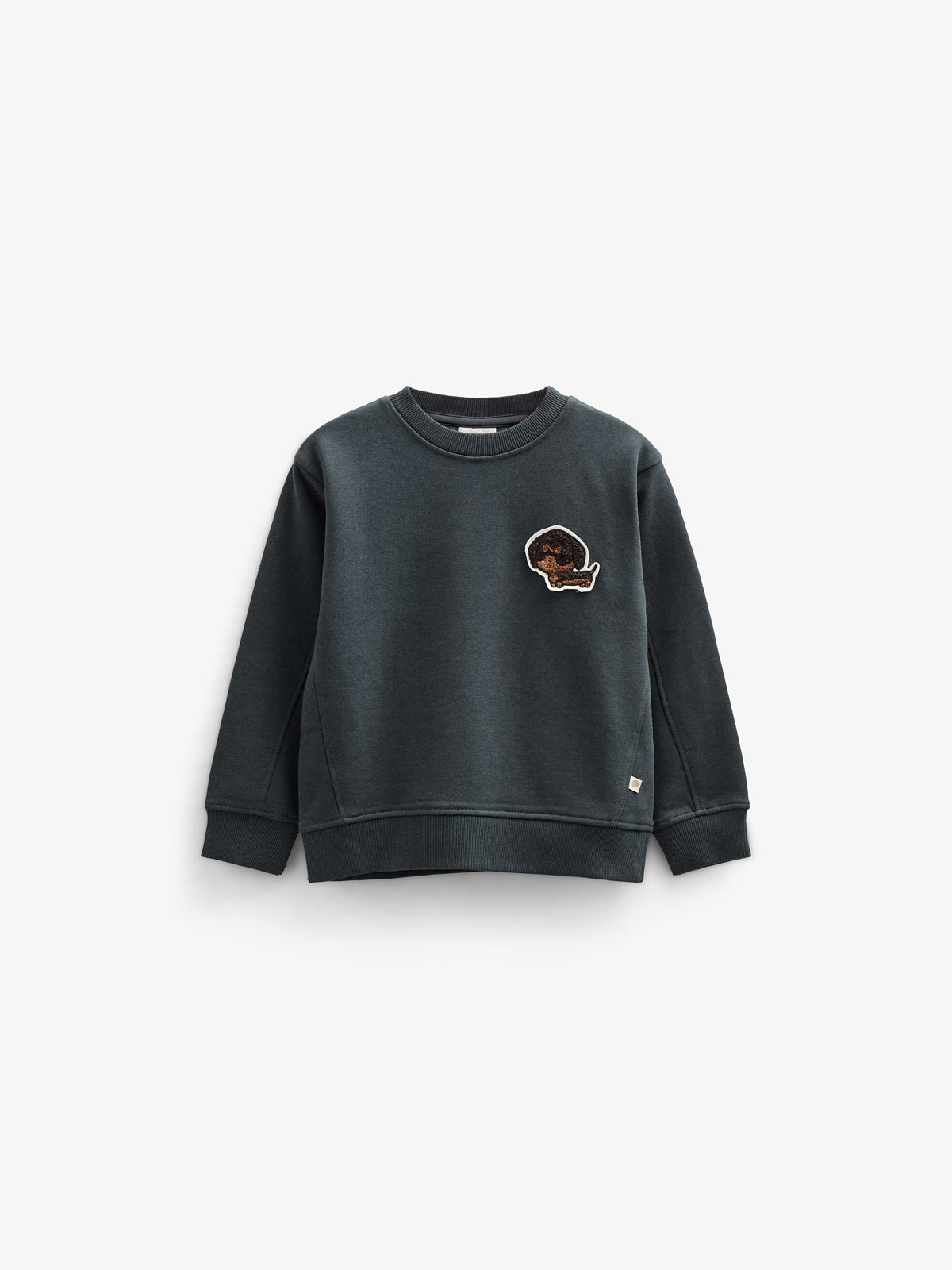 Crewneck Sweatshirt - Kids - Forest Green Melange | 100892 Justin