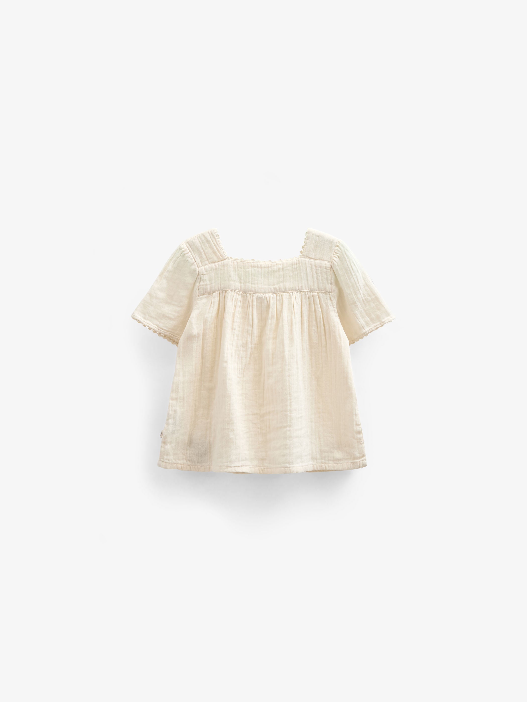 Gauze Short Sleeve Blouse - Tween - Off White | 100919 Jasmine