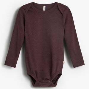 Basic Modal Rib Bodysuit - Little - Dark Purple