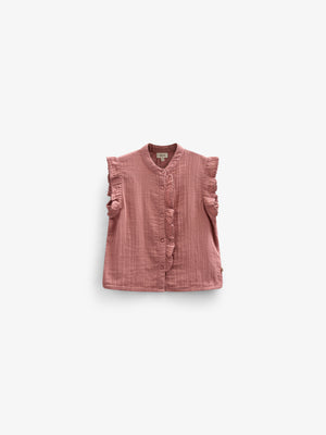 Gauze Sleeveless Top - Kids - Old Rose | 100932 Jasmine