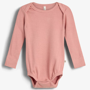 Basic Modal Rib Bodysuit - Little - Dusty Rose