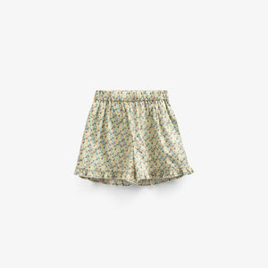Flower Printed Poplin Shorts - Tween - Green | 100959 Poppy