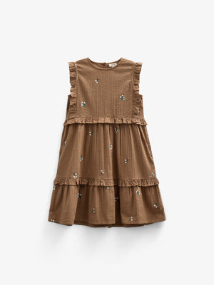 Embroidered Seersucker Dress - Kids - Coconut | 100978 Nora