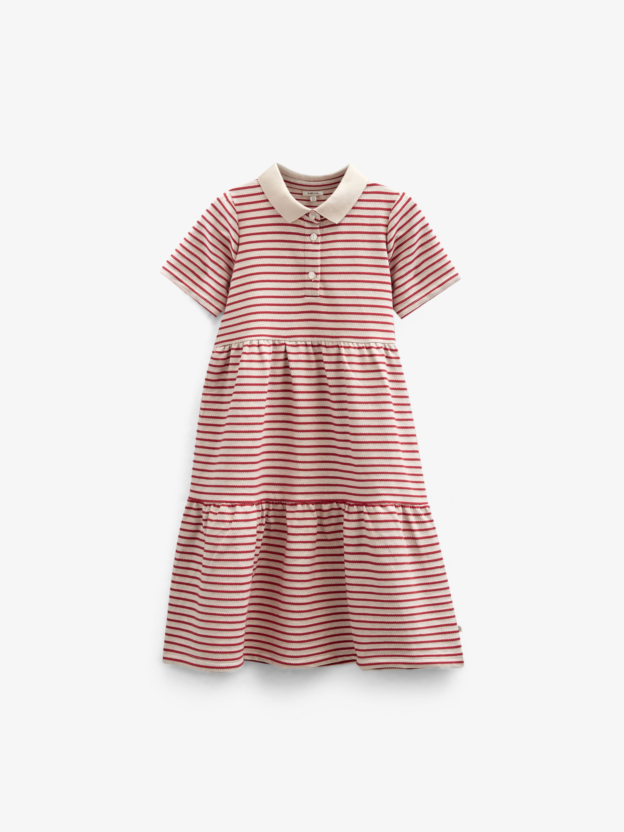 Striped Jersey Dress - Kids - Cherry Red | 101008 Emmie
