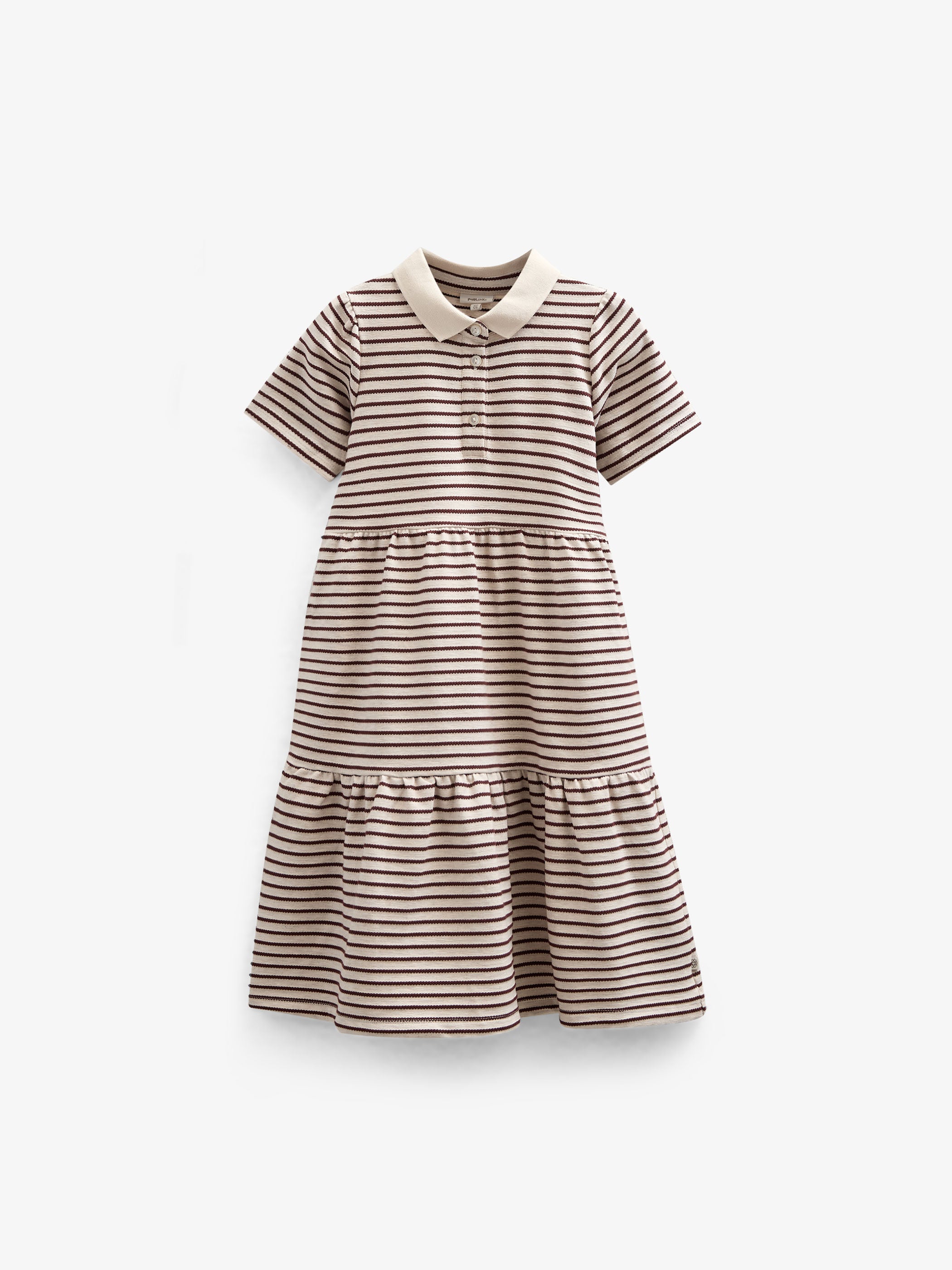 Striped Jersey Dress - Kids - Brown | 101010 Emmie