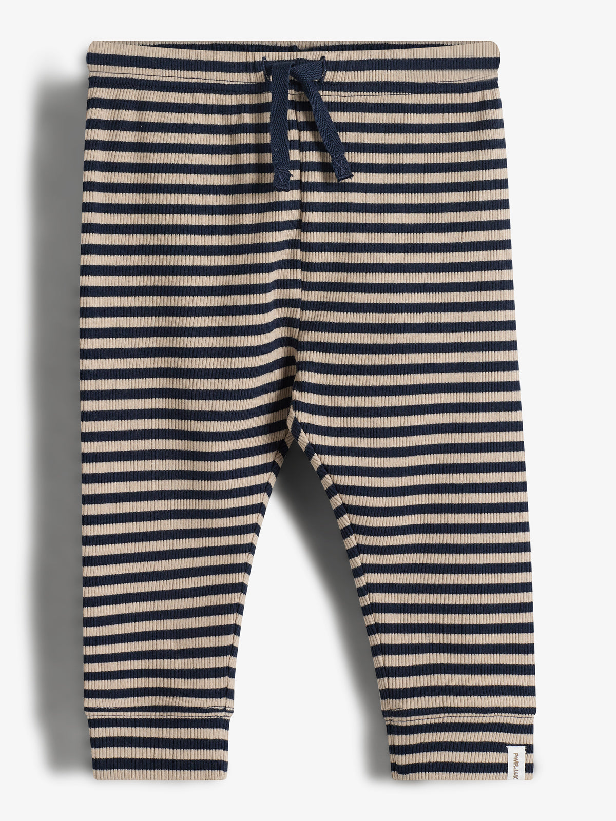 Striped Basic Rib Trousers - Little - Navy/Beige