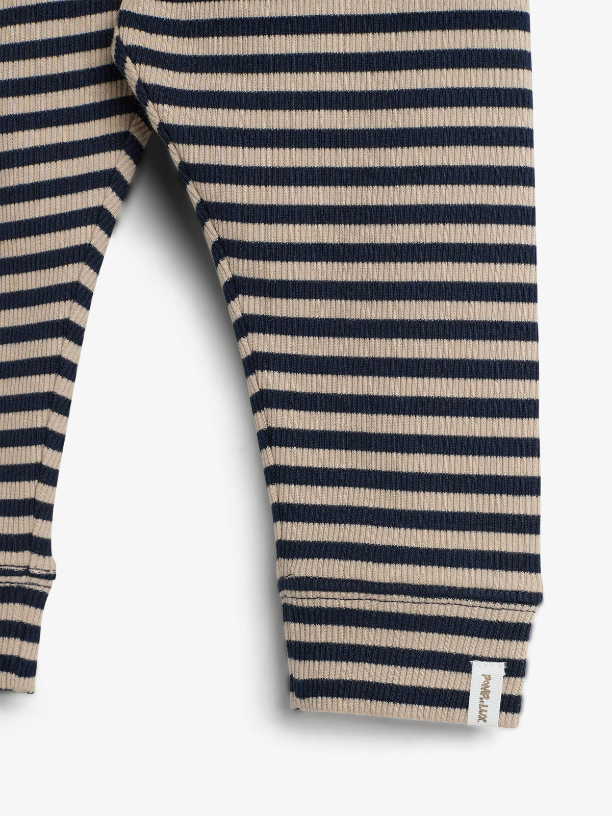 Striped Basic Rib Trousers - Little - Navy/Beige