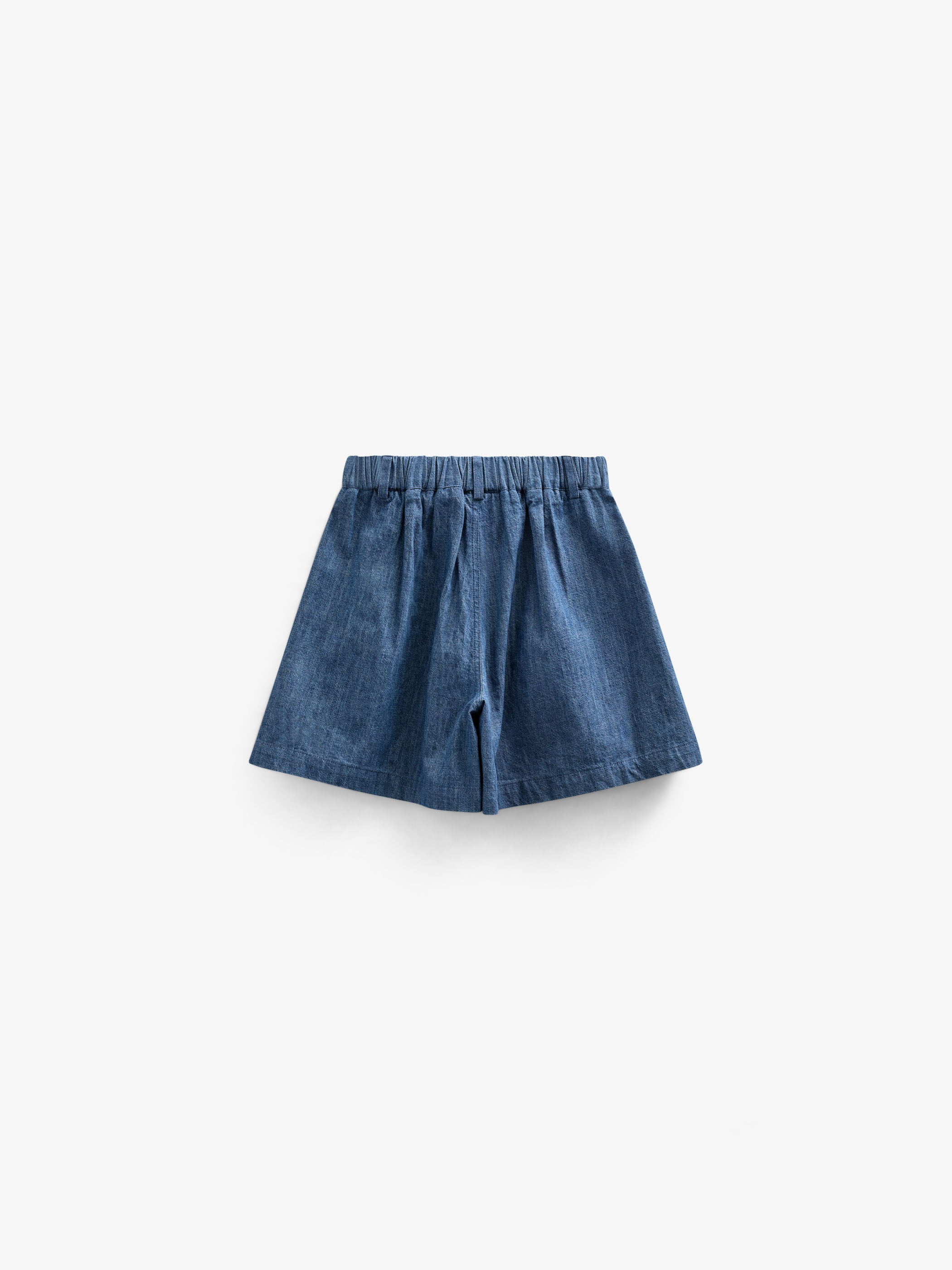 Flared Light Denim Shorts - Tween - Blue Denim | 101084 Isabella