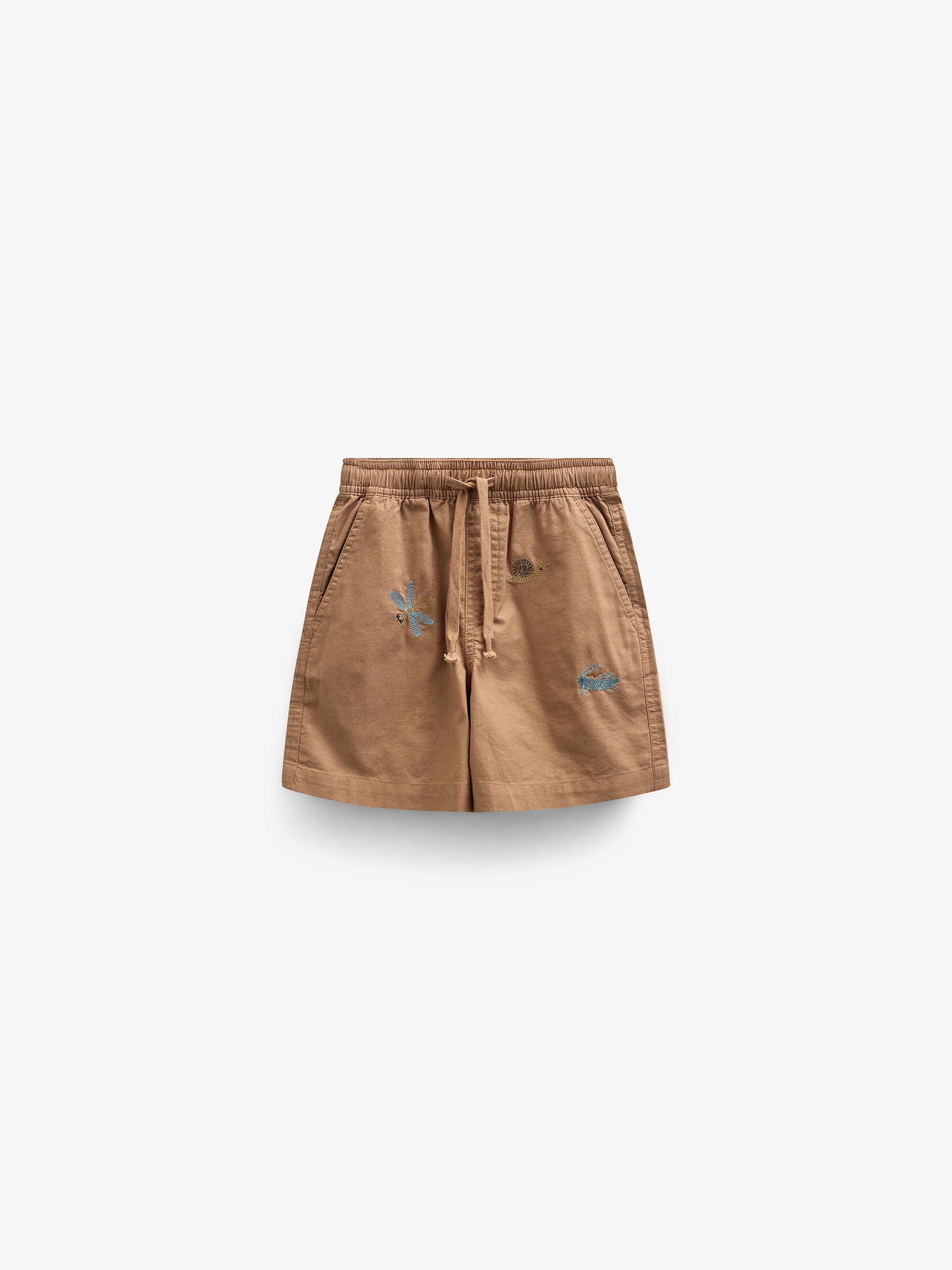 Embroidered Cotton Shorts - Tween - Coconut | 101099 Erik
