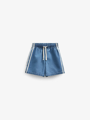 Baggy Denim Shorts with Tape - Tween - Blue Denim | 101143 Callum