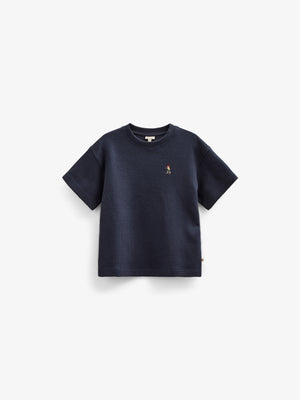 Waffle T-shirt - Kids - Navy | 101152 Evan