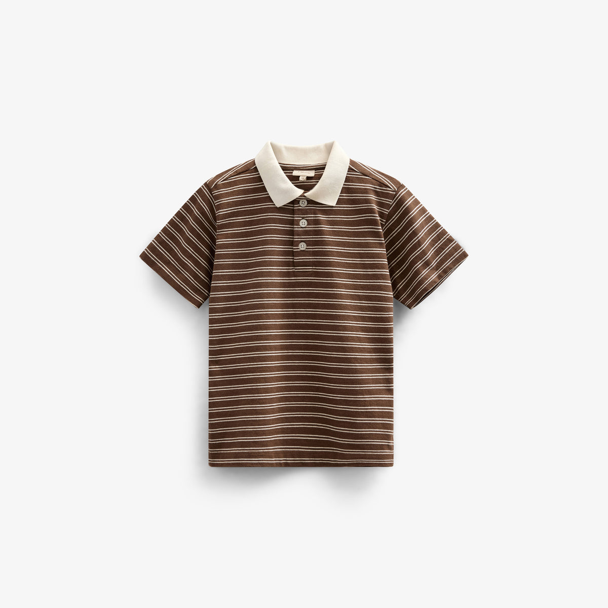 Striped Jersey Poloshirt - Tween - Dark Brown | 101174 Otto
