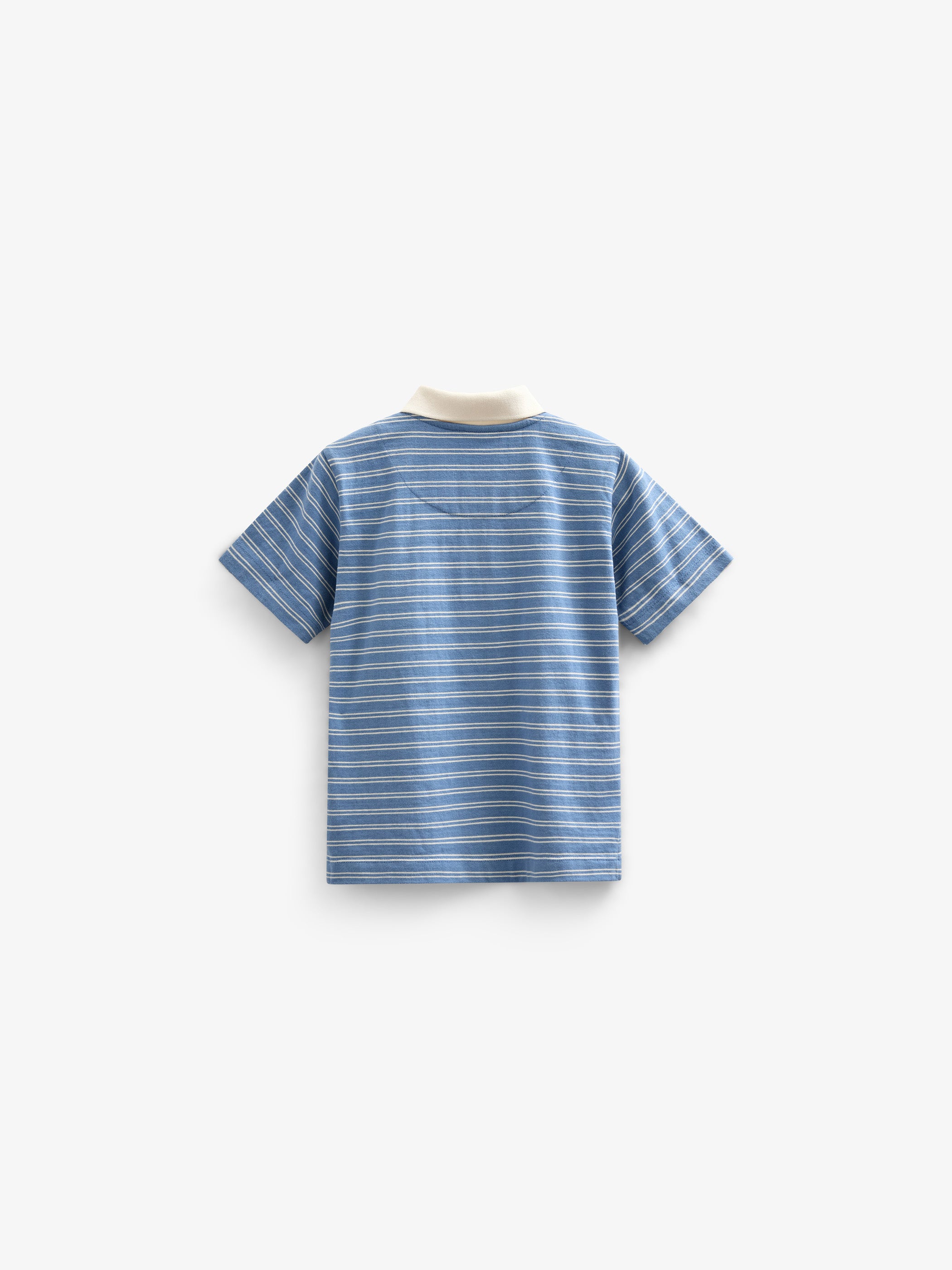 Striped Jersey Poloshirt - Kids - Dusty Blue | 101175 Otto