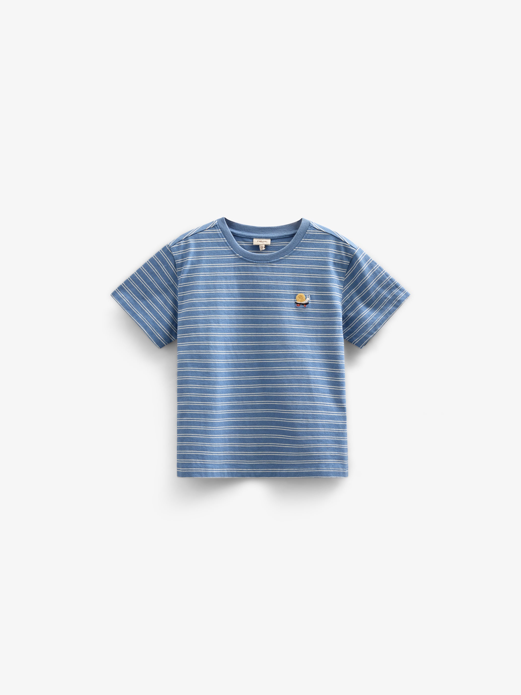 OHGA ブラウス STRIPE ブルー 2026SS Striped T-shirt - Tween - Dusty Blue | 101180 Otto