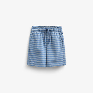Striped Jersey Shorts - Kids - Dusty Blue | 101183 Otto