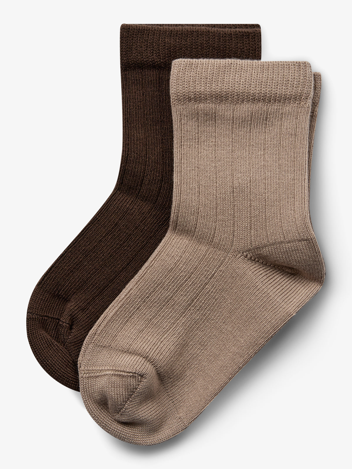 Socks 2-pack - Little - Dark Earth/Dark Beige