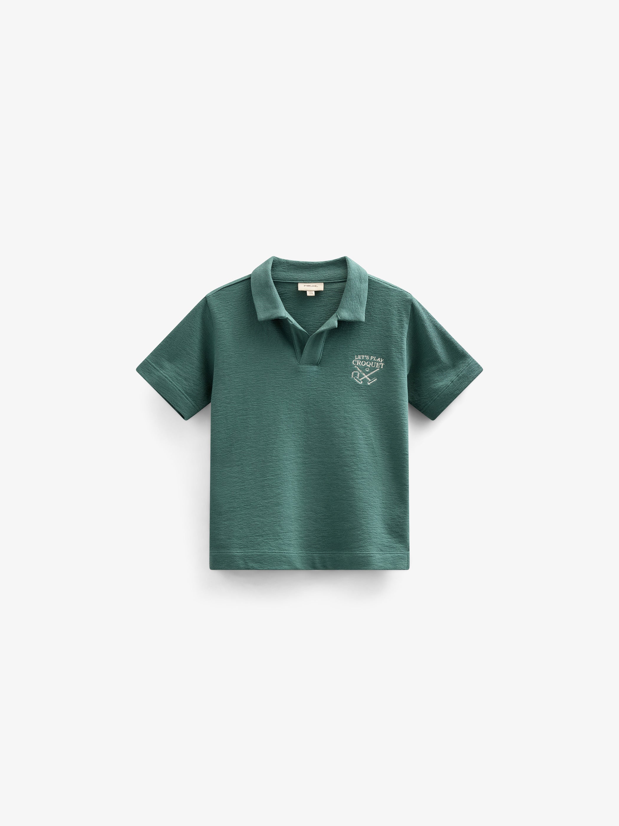 Textured Jersey Polo T-shirt - Kids - Tropical Green | 101215 Sonny