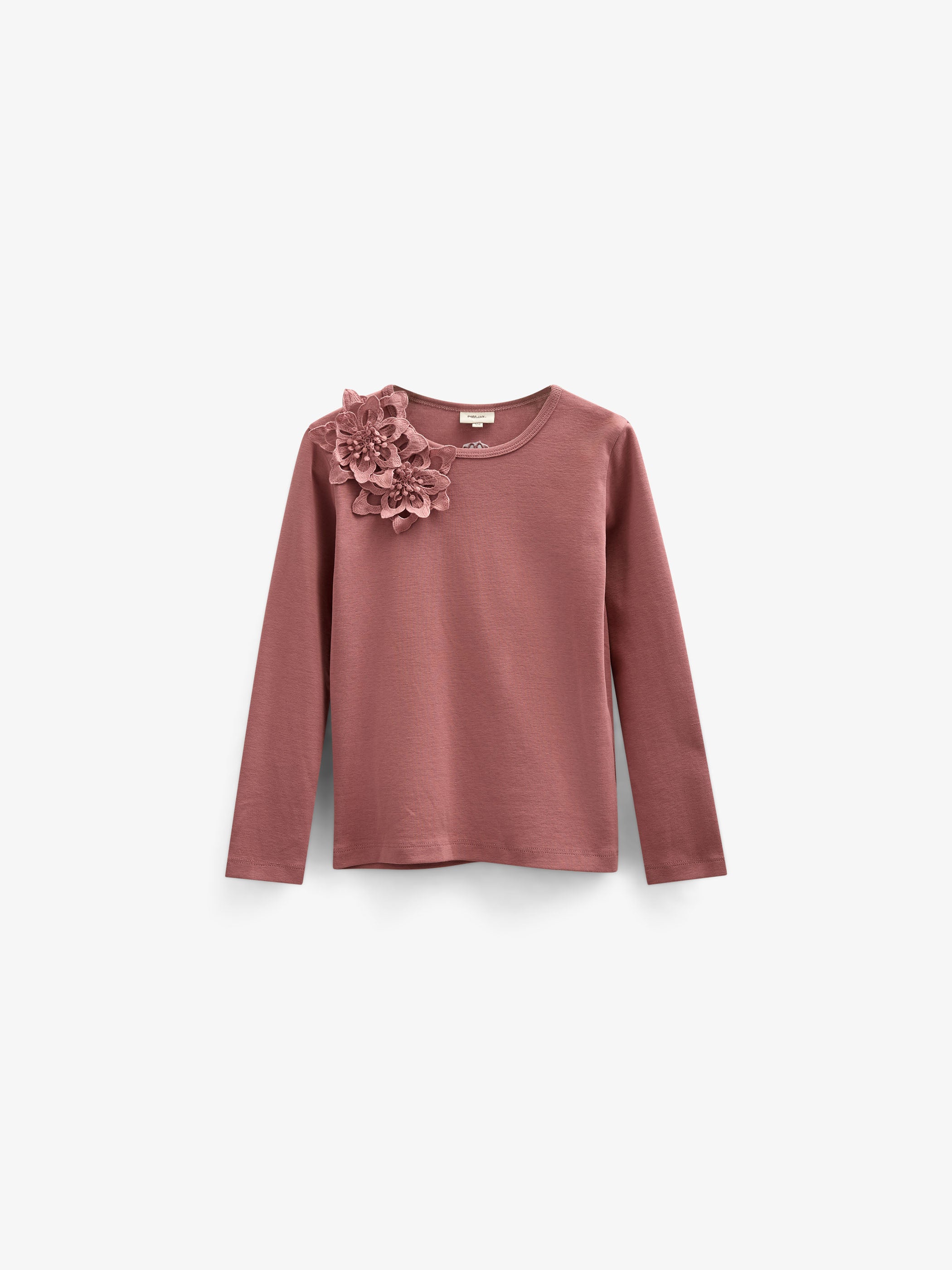 T-shirt with Flower Application - Kids - Old Rose | 101233 Sarah