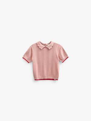 Rose knitted Polo - Kids - Rose | 101241 Helena
