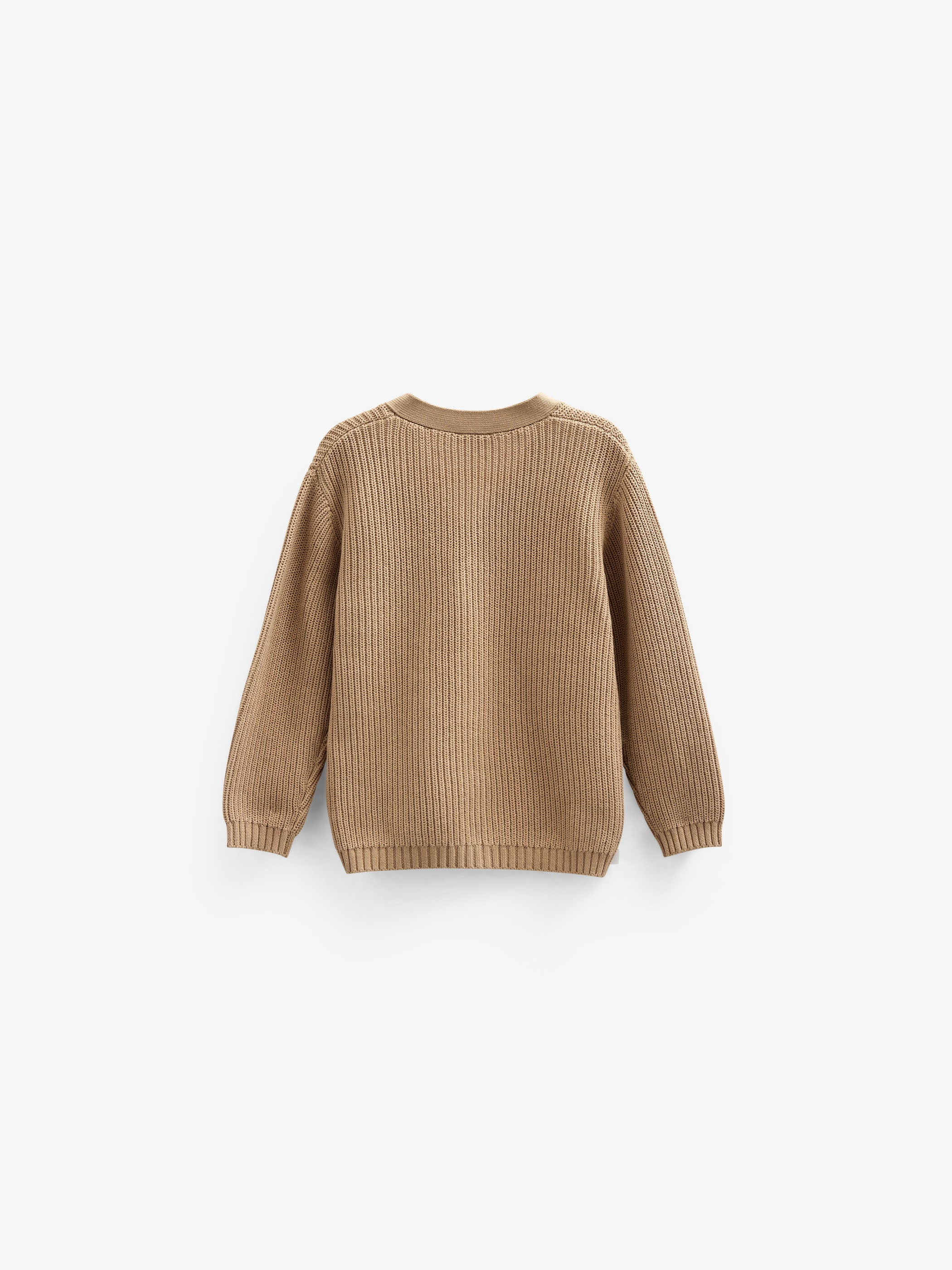Brioche Stitch Cardigan - Kids - Beige | 101245 Clark