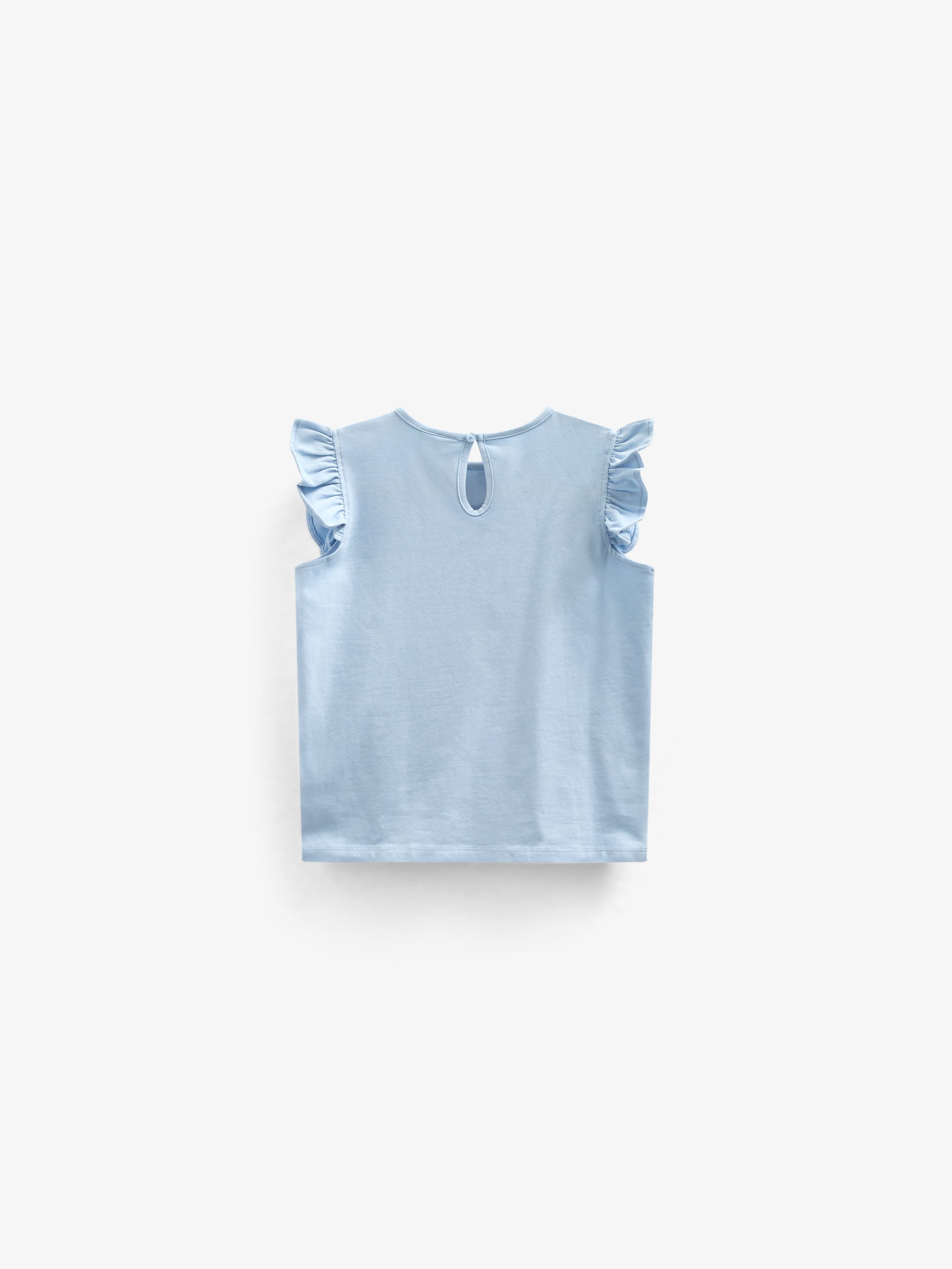 Frill Jersey Top - Tween - Powder Blue | 101268 Selma